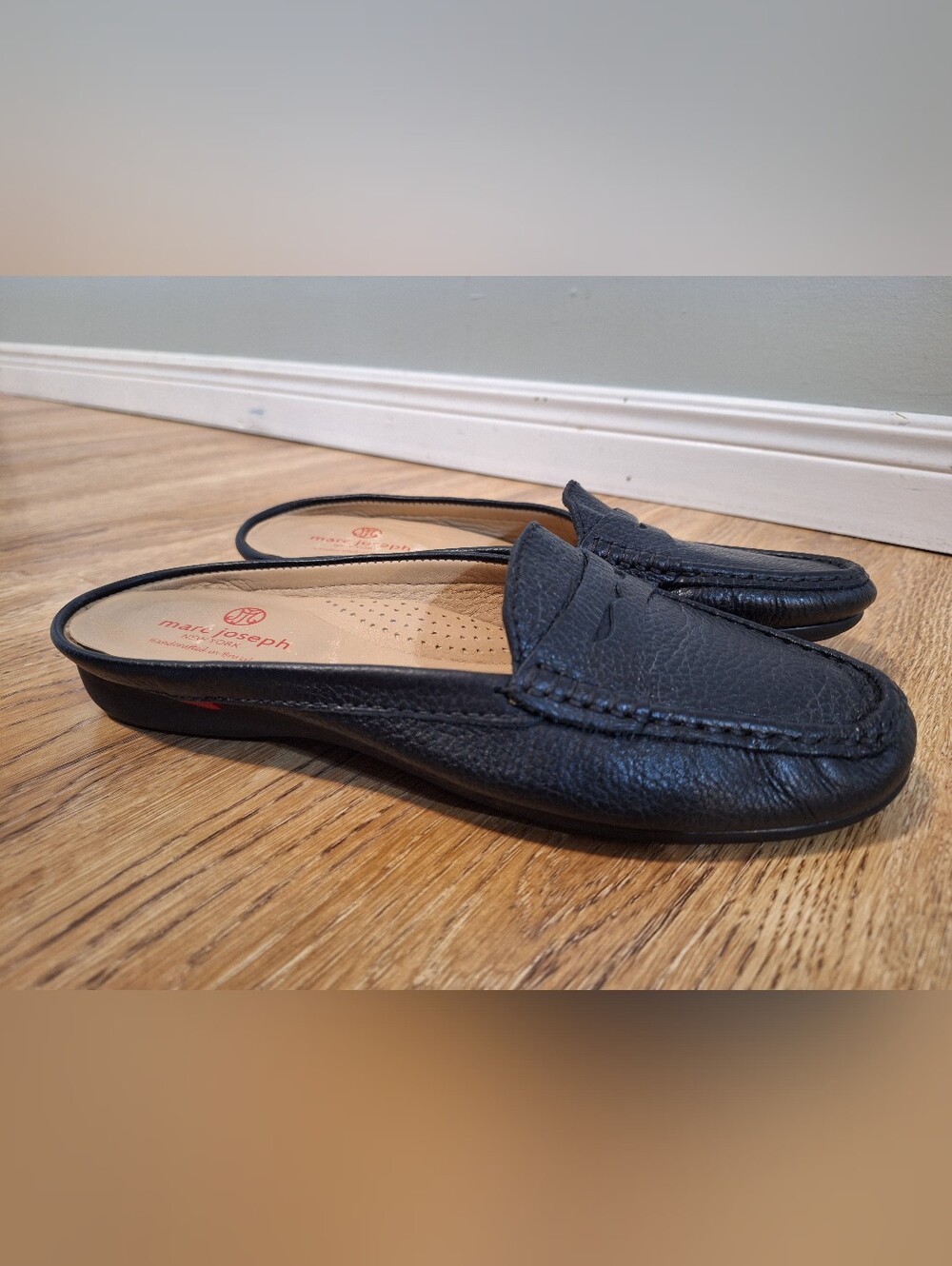 Marc Joseph New York Black Pebbled Leather Union Mule - 8.5 - Picture 5 of 13